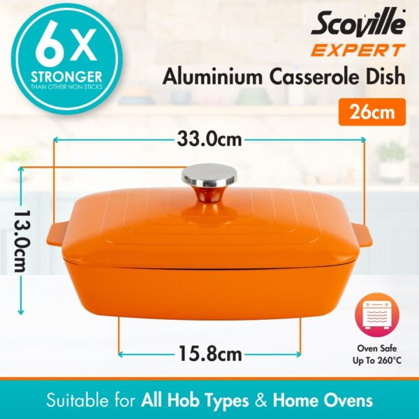 Scoville Expert Neverstick+ 26cm Casserole Dish Diagram