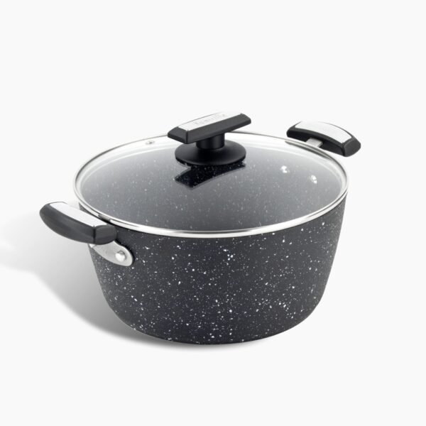 Scoville Xtra Neverstick 24cm Stock Pot with Lid - Deep Non Stick Cooking Pot for All Hobs