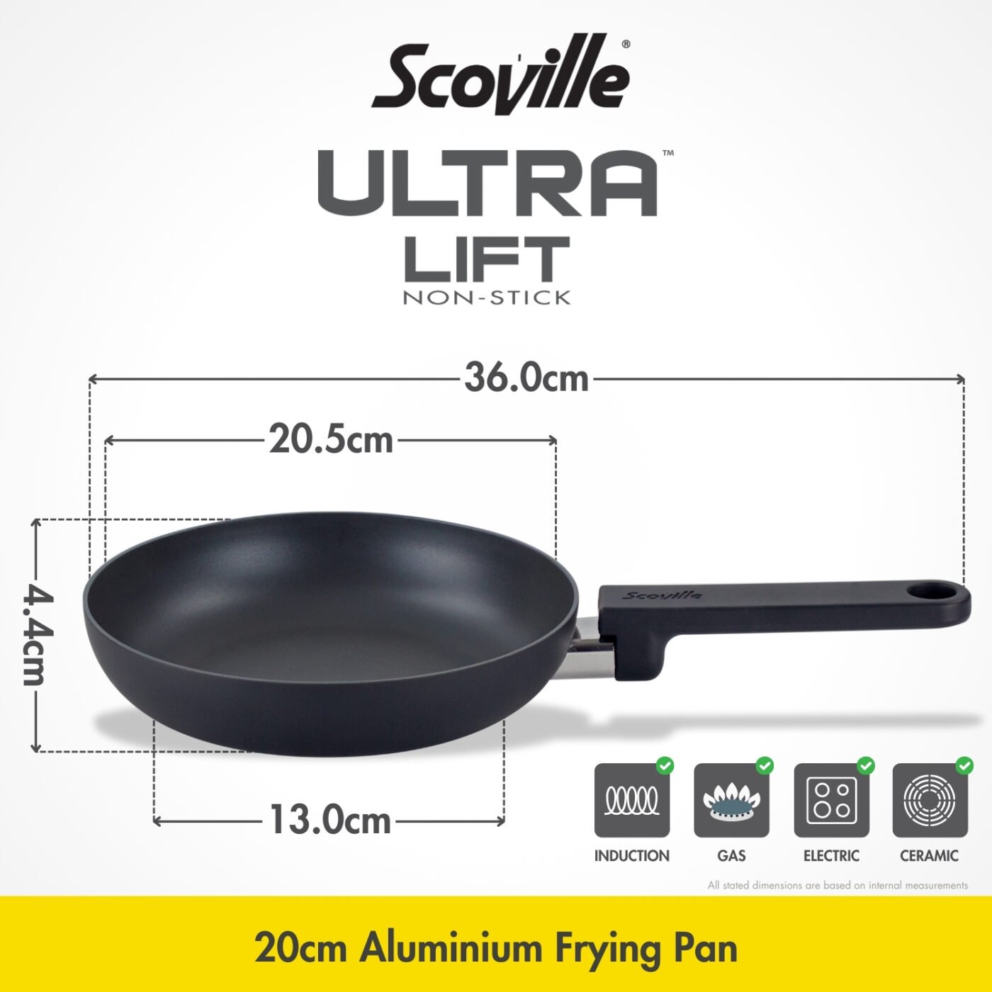 Scoville Ultra Lift 20cm Frying Pan Diagram